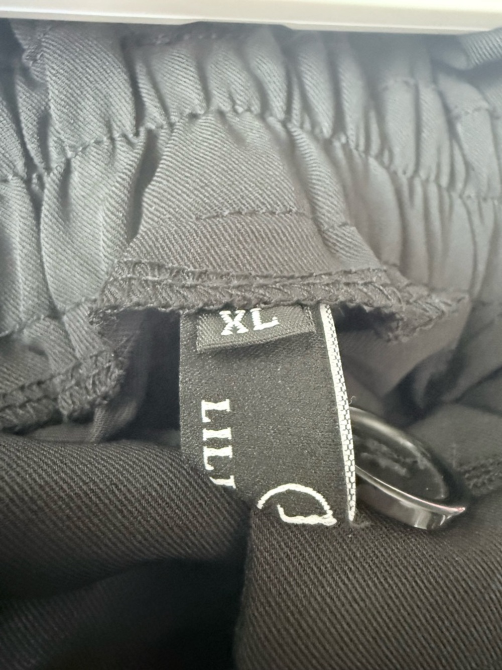 Lily black elastic-waist garment with XL tag